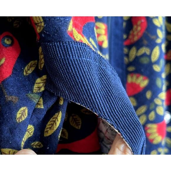 Mu PhaPhafo Embroidered Corduroy VTG Women Bomber Jacket Cottagecore Hippie Boho - Picture 9 of 10